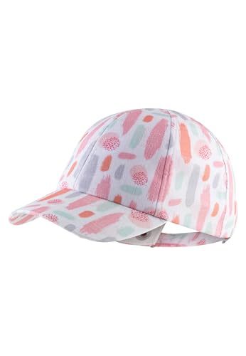 Sterntaler Basecap Striche - Mädchen Schirmmütze aus Baumwolle mit Allover Druck - Sommer Cappy mit Metallschließe zur Größenregulierung - Sportive Baby und Kinder Schirmkappe, weiß, Größe 51 von Sterntaler