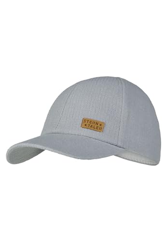 Sterntaler Basecap Struktur - Unisex Baseball Cap mit Metallschließe zur Größenregulierung - Sommer Basecap aus Baumwolle - Sportive Baby und Kinder Schirmkappe, graublau, Größe 55 von Sterntaler