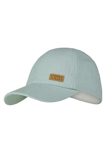 Sterntaler Basecap Struktur - Unisex Baseball Cap mit Metallschließe zur Größenregulierung - Sommer Basecap aus Baumwolle - Sportive Baby und Kinder Schirmkappe, steingrün, Größe 53 von Sterntaler