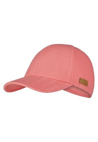 Sterntaler Basecap Uni - Mädchen Schirmmütze aus Baumwoll Musselin - Sommer Baseball Cap anpassbar durch Klettverschluss - Sportive Baby und Kinder Schirmkappe, Koralle, Größe 55 von Sterntaler