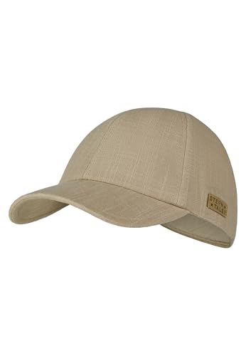 Sterntaler Basecap Uni - Unisex Schirmmütze aus Baumwoll Musselin - Sommer Baseball Cap anpassbar durch Klettverschluss - Sportive Baby und Kinder Schirmkappe, Taupe, Größe 49 von Sterntaler