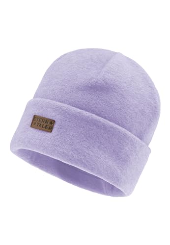 Sterntaler Beanie aus feinem Microfleece - Mädchen Mütze mit Umschlag - Übergangsmütze - Lavendel, 53 von Sterntaler
