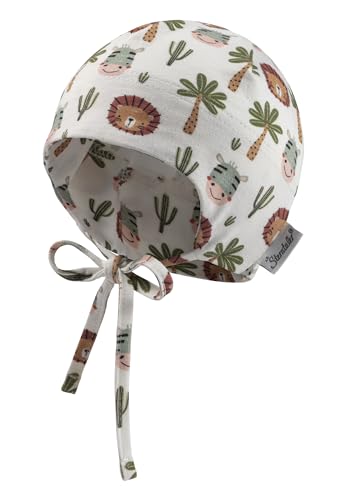 Sterntaler Beanie Safaritiere - Mütze Baby bedruckt mit Safari-Tieren - Beanie Baby - Übergangsmütze Kinder, ecru, Größe 45 von Sterntaler