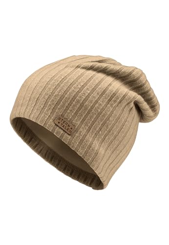 Sterntaler Beanie gerippt Unisex - Baby und Kinder Übergangsmütze gefüttert mit wärmendem Baumwollfleece - rost, 53 von Sterntaler