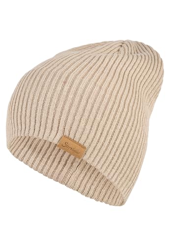 Sterntaler Beanie in Strick-Optik - schicke, Zeitlose Unisex Mütze - kann mit oder ohne Umschlag getragen Werden - warme Wintermütze in Natur, Größe 55 von Sterntaler