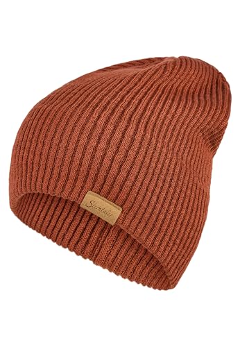 Sterntaler Beanie in Strick-Optik - schicke, Zeitlose Unisex Mütze - kann mit oder ohne Umschlag getragen Werden - warme Wintermütze in lehmbraun, Größe 55 von Sterntaler