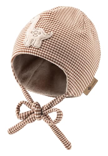 Sterntaler Beanie mit Stickmotiv Dino für Jungen - Baby und Kinder Mütze mit angeschnittenen Ohrenklappen und Bindeband - gefüttert mit Baumwollfleece - rost, 43 Sterntaler Beanie mit Stickmotiv Dino für Jungen - Baby und Kinder Mütze mit angeschnittenen Ohrenklappen und Bindeband - gefüttert mit Baumwollfleece - rost, 43 von Sterntaler