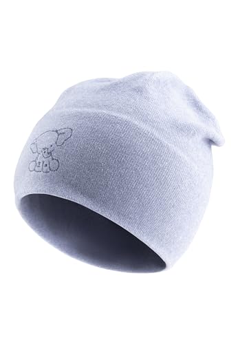 Sterntaler Beanie mit Stickmotiv Elefant Unisex - Baby und Kinder Mütze aus feiner Strickware - für Herbst und Winter - samtblau, 37 von Sterntaler