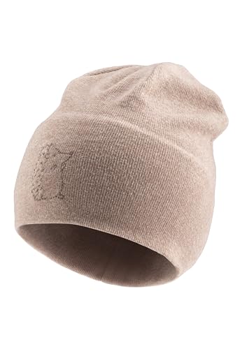 Sterntaler Beanie Igel – leichte Unisex Babymütze aus feiner Strickware – mit gesticktem Tier-Motiv – Erstlingsmütze - weich & bequem - Sand, Größe 39 von Sterntaler