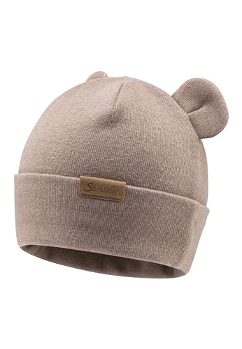 Sterntaler Beanie mit Umschlag und dekorativen, angesetzten Ohren - Unisex Baby und Kinder Mütze aus feiner Strickware - Übergangsmütze - Sand, 49 von Sterntaler