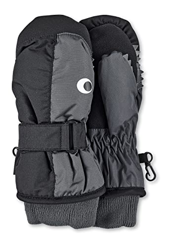 Sterntaler Fäustling Wal mit Daumen, Bündchen und Klettverschluss, wasserdicht (mit Thinsulate-Inlet) - unisex Accessoires für Babys & Kleinkinder - warm und funktional - dunkelgrau, Gr. 2 von Sterntaler