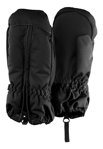 Sterntaler Fäustlinge Rips Daumen Unisex - Baby und Kinder Handschuhe aus Funktionsmaterial - Reißverschluss - Innenfläche rutschfest, wasserdicht - dunkelgrau, 5 von Sterntaler
