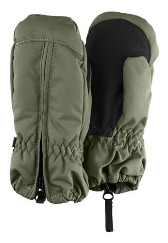 Sterntaler Fäustlinge Rips Daumen Unisex - Baby und Kinder Handschuhe aus Funktionsmaterial - Reißverschluss - Innenfläche rutschfest, wasserdicht - mattgrün, 5 von Sterntaler