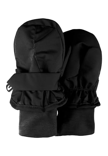 Sterntaler Rips Fäustling mit Daumen, wasserabweisend, mit elastischem Bündchen (Bio) und Klettverschluss - Unisex Accessoires für Babys & Kleinkinder - warm und funktional - dunkelgrau, Gr. 1 von Sterntaler