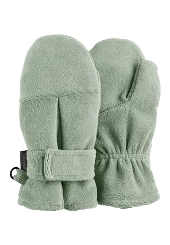 Sterntaler Fäustlinge mit Daumen aus Microfleece Unisex - Baby und Kinder Handschuhe mit Klettverschluss und wärmendem Futter - steingrün, 2 von Sterntaler