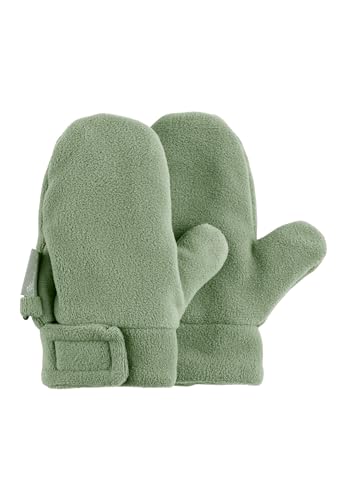 Sterntaler Fäustlinge mit Daumen aus Microfleece Unisex - Baby und Kinder Handschuhe mit Klettverschluss und wärmendem Futter - steingrün, 3 von Sterntaler