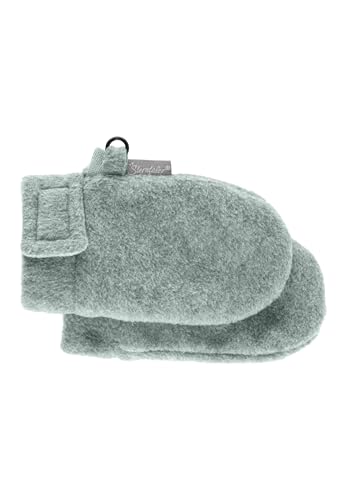 Sterntaler Fäustlinge ohne Daumen aus Microfleece Unisex - Baby und Kinder Handschuhe mit Klettverschluss und wärmendem Futter - steingrün, 1 von Sterntaler