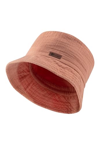 Sterntaler Fischerhut Musselin - Unisex Sonnenhut aus Baumwoll Musselin (Bio) - Baby Bucket Hat mit Futter aus Musselin (Bio) - UV-Schutz 50+ Baby und Kinder Sommerhut, lichtbraun, Größe 53 von Sterntaler