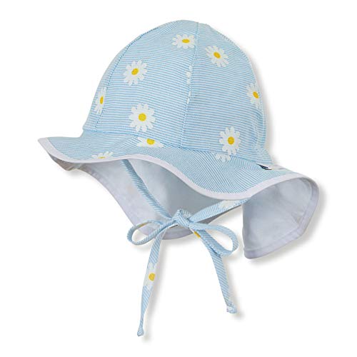 Sterntaler Baby - Mädchen Cap With Visor And Neck Protection M tze, Blau (Himmel 325), 47 EU von Sterntaler