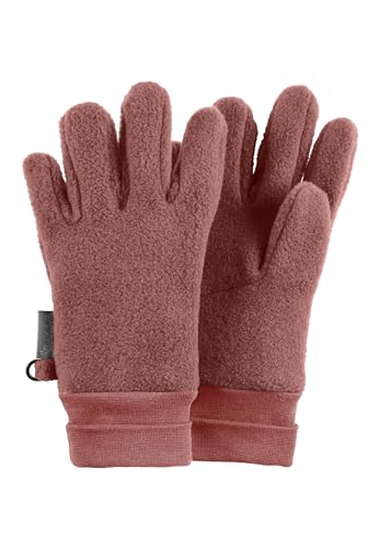 Sterntaler Fleece-Fingerhandschuhe mit elastischem Umschlag, Alter: 10 - 11 Jahre, Größe: 6, Hellrot melange von Sterntaler