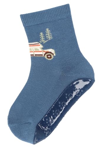 Sterntaler Fli Fli AIR Camper - Fliesen Flitzer Unisex - Stoppersocken mit rutschfester Sohle - Fliesensocken mit Motiven - mittelblau, 24 von Sterntaler