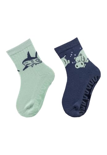 Sterntaler Fli Fli AIR Doppelpack Hai - Jungen Fliesen Flitzer mit Motiven - Stoppersocken Baby mit Innenfrottee im Sohlenbereich - Baby und Kinder Strümpfe mit Anti-Rutsch-Sohle, mintgrün, Größe 28 Sterntaler Fli Fli AIR Doppelpack Hai - Jungen Fliesen Flitzer mit Motiven - Stoppersocken Baby mit Innenfrottee im Sohlenbereich - Baby und Kinder Strümpfe mit Anti-Rutsch-Sohle, mintgrün, Größe 28 von Sterntaler