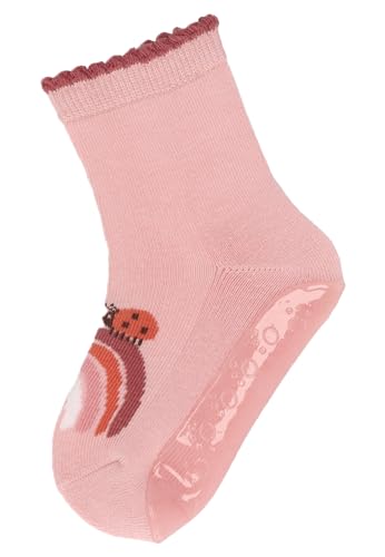 Sterntaler Fli Fli AIR Käfer - Fliesen Flitzer für Mädchen - Stoppersocken mit rutschfester Sohle - Fliesensocken mit Motiven - zartrosa, 28 von Sterntaler