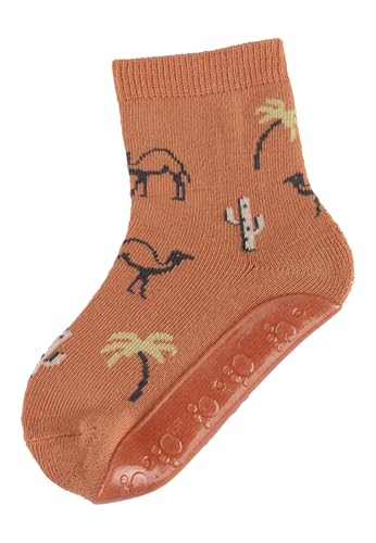 Sterntaler Fli Fli AIR Kamel - Unisex Fliesen Flitzer mit Motiv - Stoppersocken Baby mit Innenfrottee im Sohlenbereich - Baby und Kinder Strümpfe mit Anti-Rutsch-Sohle, rost, Größe 28 von Sterntaler