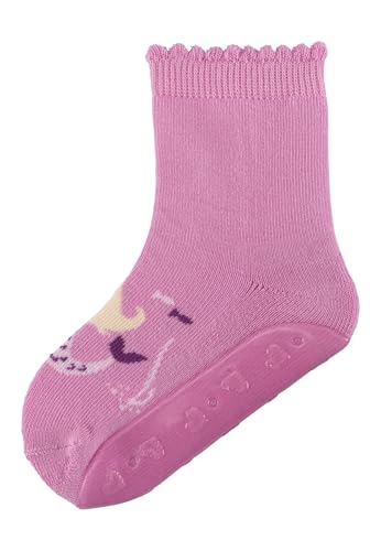 Sterntaler Fli Fli AIR Nixe - Mädchen Fliesen Flitzer mit Motiv - Stoppersocken Baby mit Innenfrottee im Sohlenbereich - Baby und Kinder Strümpfe mit Anti-Rutsch-Sohle, perlrosa, Größe 28 von Sterntaler