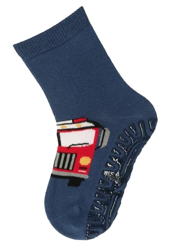 Sterntaler Fli Fli SUN LKW - Fliesen Flitzer für Jungen - Stoppersocken mit rutschfester Sohle - Fliesensocken mit Motiven - blau, 18 von Sterntaler