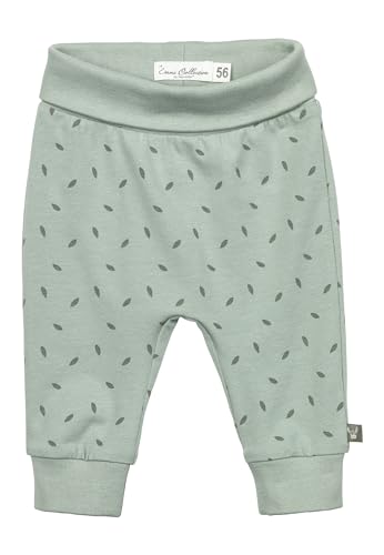 Sterntaler Hose Blätter - Unisex Babyhose mit Allover Print - Jogginghose aus Baumwolljersey mit elastischen Bündchen - Bequeme Kinder Schlupfhose, Kinderkleidung ab Geburt, steingrün, Größe 50 von Sterntaler