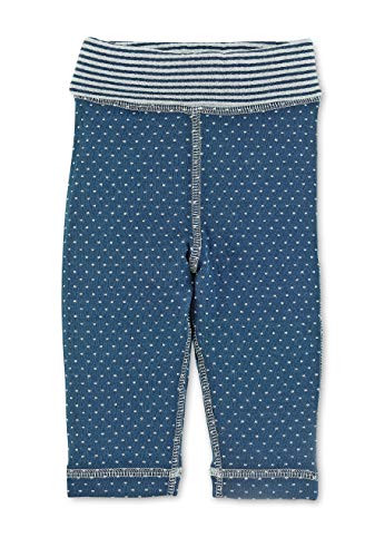 Sterntaler Hose mit elastischem Hüftbund, Streifen- und Punktemuster, Alter: 3-4 Monate, Größe: 56, Blau (Marine) von Sterntaler