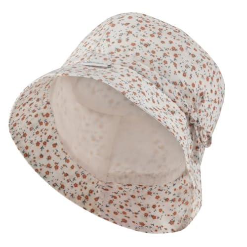 Sterntaler Hut Millefleurs - Mädchen Sommer Hut mit kleinem Blütenmuster - UV-Schutz 50+ Sonnen Hut mit Futter aus Batist (Bio) - Fischerhut - Baby und Kinder Sommer Mütze, Ecru, Größe 49 von Sterntaler