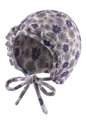 Sterntaler Inka Mütze mit Blumen Druck und Kleiner Rüsche - Mädchen Babymütze aus Mischgewebe mit angeschnittenen Ohrenklappen und Bindeband - Häubchen, gefüttert mit Baumwollfleece - blasslila, 47 Sterntaler Inka Mütze mit Blumen Druck und Kleiner Rüsche - Mädchen Babymütze aus Mischgewebe mit angeschnittenen Ohrenklappen und Bindeband - Häubchen, gefüttert mit Baumwollfleece - blasslila, 47 von Sterntaler