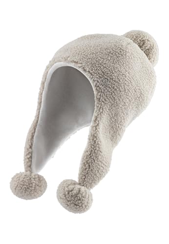 Sterntaler Inkamütze aus Teddyplüsch - Mädchen Wintermütze mit angeschnittenen Ohrenklappen - Kindermütze mit Bommeln, gefüttert mit Baumwollfleece - Natur, 51 von Sterntaler