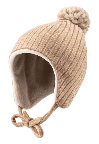 Sterntaler Inka Mütze mit Rippenmuster - Unisex warme Kindermütze mit angeschnittenen Ohrenklappen und Bindeband - Bommelmütze aus Mischgewebe, gefüttert mit Baumwollfleece - rost, 47 Sterntaler Inka Mütze mit Rippenmuster - Unisex warme Kindermütze mit angeschnittenen Ohrenklappen und Bindeband - Bommelmütze aus Mischgewebe, gefüttert mit Baumwollfleece - rost, 47 von Sterntaler