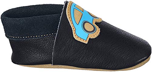 Sterntaler Jungen Baby-krabbelschuh Leder Flache Hausschuhe, Blau (Marine 300), 21-22 EU von Sterntaler