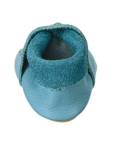 Sterntaler Baby-Krabbelschuh Leder Flache Hausschuhe, Bleu, 17/18 (6-12 monate) von Sterntaler