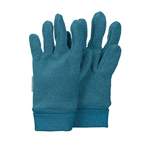 Sterntaler - Jungen Handschuhe Fingerhandschuh Fleece, opal mel. - 4331410, Größe 6 von Sterntaler