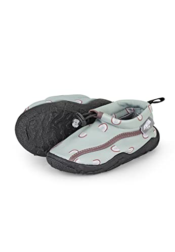 Sterntaler Jungen Mädchen Aquaschuh Regenbogen Flacher Slipper, grün, 28 EU von Sterntaler