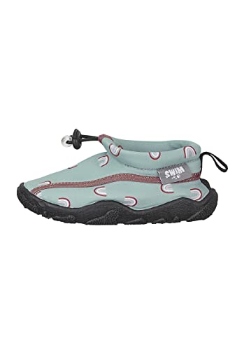 Sterntaler Jungen Mädchen Aquaschuh Regenbogen Flacher Slipper, grün, 28 EU von Sterntaler