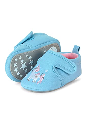 Sterntaler Jungen Mädchen Baby-Krabbelschuh Hausschuh, Hellblau, 15-16 EU von Sterntaler