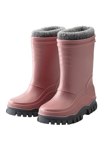 Sterntaler Gummistiefel uni gefüttert - Mädchen Kinder Regenstiefel mit herausnehmbarem Innenschuh - warme, wasserdichte Kinderstiefel - Matsch- und Regenschuhe, perlrosa, Größe 27 von Sterntaler