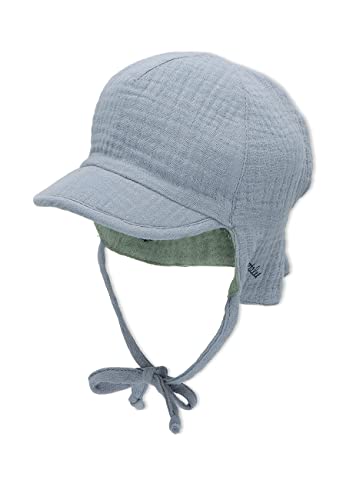 Sterntaler Jungen Omkeerbare pet met nekbescherming blauw grijs Sonnenhut, hellblau, 45 EU von Sterntaler