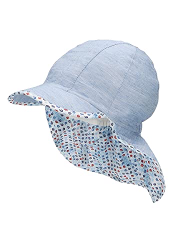 Sterntaler Jungen Schirmmütze mit Nackenschutz Flashin Sonnenhut, hellblau, 47 von Sterntaler