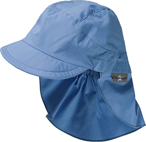 Sterntaler Unisex Kinder Schirmmütze mit Nackenschutz Ohne Bindebänder ohne, blau 355, 47 von Sterntaler
