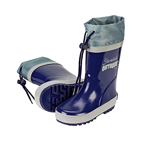 Sterntaler Unisex Gummistiefel mit reflektierendem Sterntaler-Print, Alter: 5-6 Jahre, Größe: 30, Marine von Sterntaler