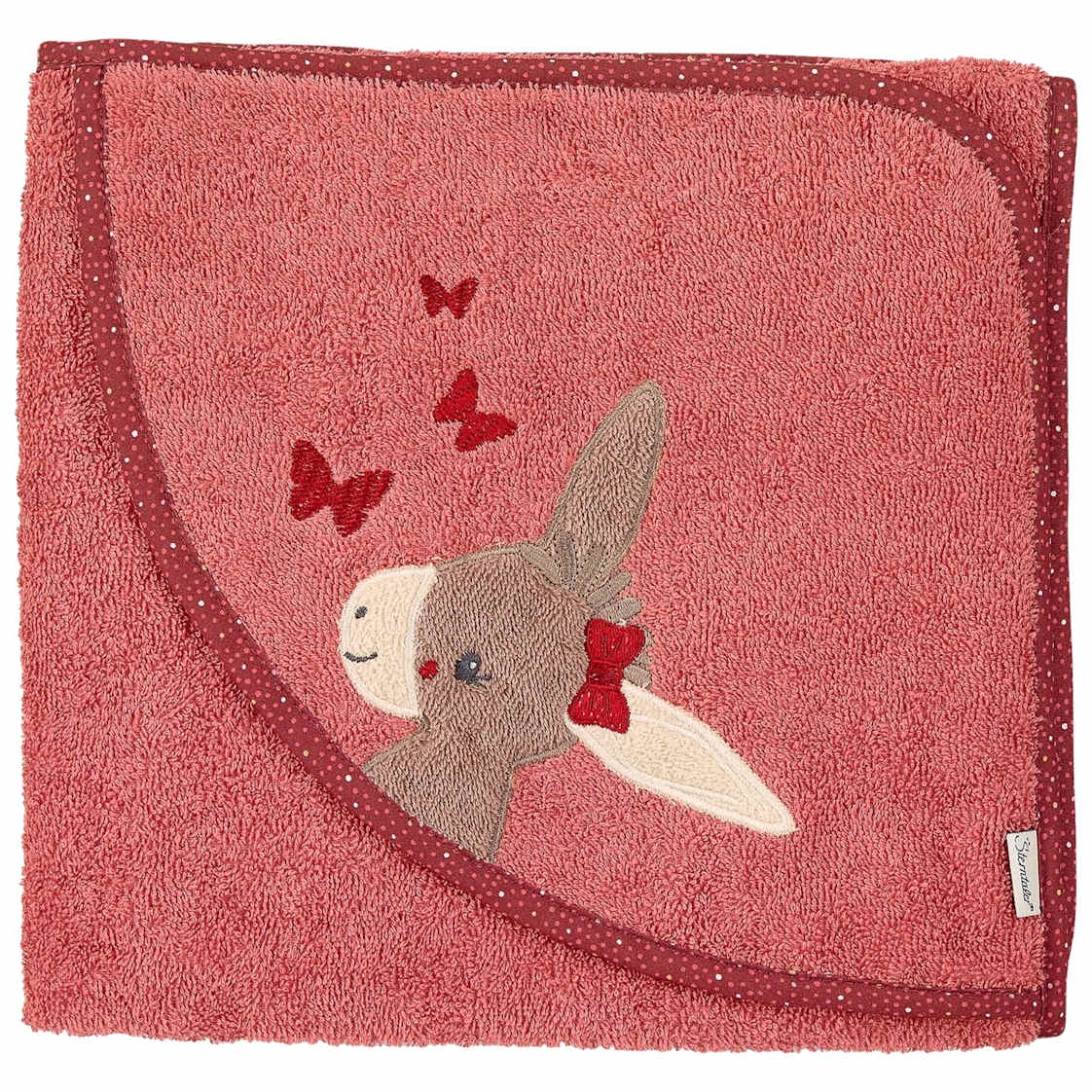 Sterntaler Kapuzenbadetuch 100 X 100 Cm Emmily rot von Sterntaler