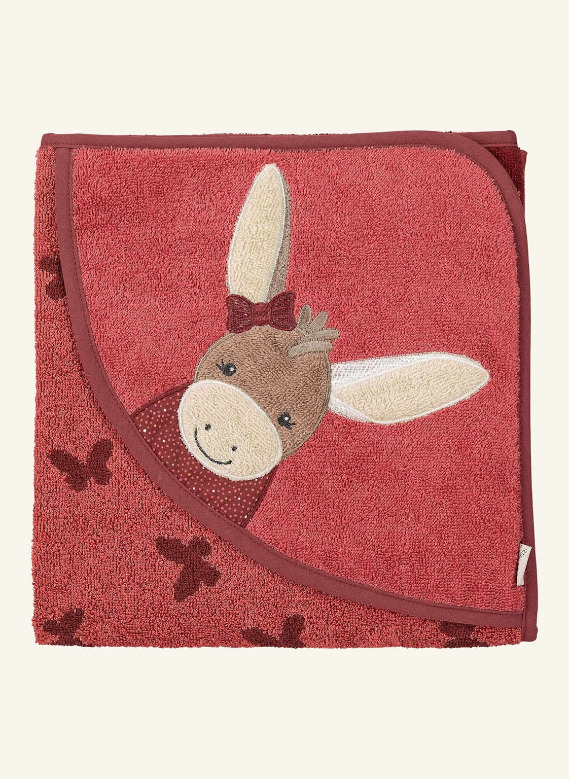 Sterntaler Kapuzenbadetuch 100 X 100 Cm Emmily rot von Sterntaler