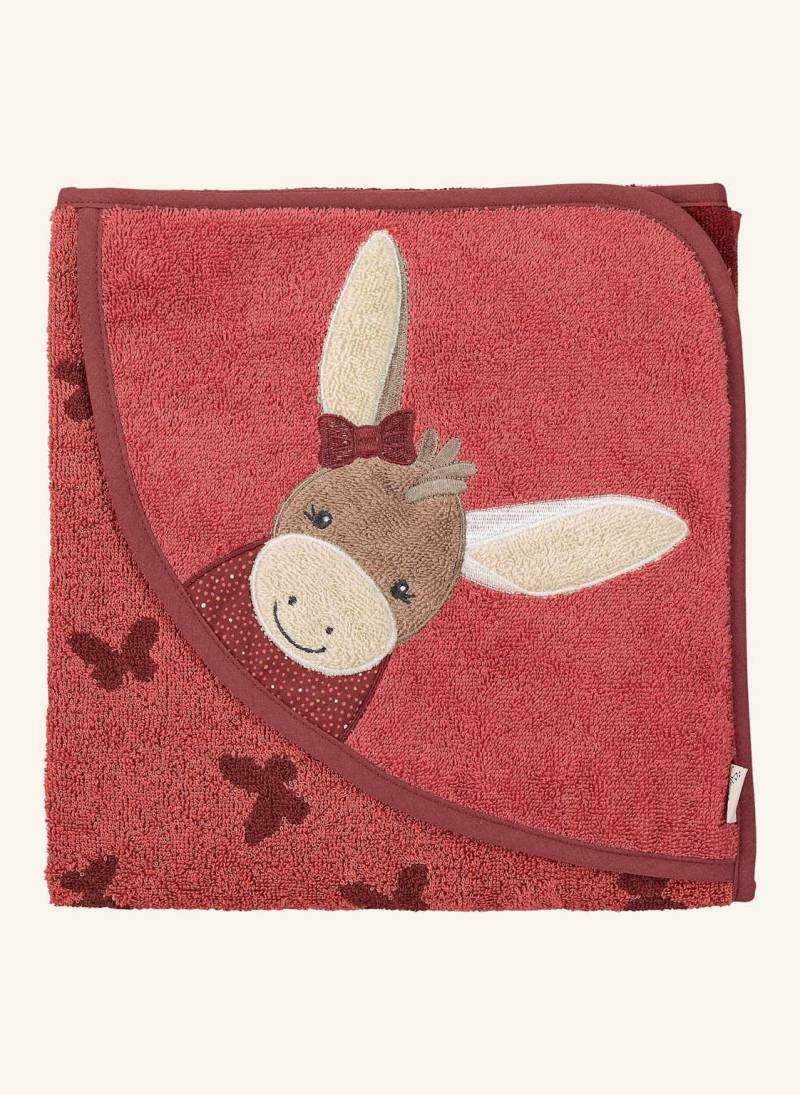 Sterntaler Kapuzenbadetuch 100 X 100 Cm Emmily rot von Sterntaler